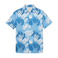 thumbnail image 4 of IWRICH Men's Hawaiian Shirt Short Sleeve Floral Button down Shirts Tropical Summer Beach Shirts Camp Collar Shirt 02-Light Blue XXXXL, 4 of 4