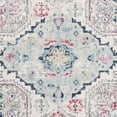thumbnail image 6 of SAFAVIEH Madison Normand Geometric Floral Area Rug, Light Grey/Fuchsia, 6'7" x 6'7" Square, 6 of 7