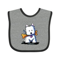 Inktastic Kiniart Westie with Bone Boys or Girls Baby Bib