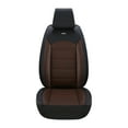 thumbnail image 5 of Leadwolf Front Car Seat Covers Leather for Honda for Accord 2007-2018 2 Seats Airbag Compatible Water Resistant Front Set Cushion Protector Black and Coffee, 5 of 5