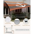 thumbnail image 5 of Sun Shade Sail 6.5x10Ft Orange and Grey Wood Grain Anchor Uv Block Sunshade Canopy Outdoor Shade Cover Rectangle Shade Cloth For Patio Garden Yard Deck Pergola, 5 of 6