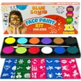 thumbnail image 1 of Kit de pintura facial Blue Squid completo con plantillas de 12 colores, 1 of 7