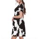 thumbnail image 2 of Balery Cow Skin 2 Vestidos sueltos de manga corta para mujer, vestidos de verano 2025, vestidos casuales de corte A con vuelo., 2 of 6