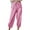 Pink, variant on Gubotare Womens Pants Trendy Womens Wide Leg Capri Pants Stretch Dress Pants Cross High Waist Flare Pants with Pockets for Yoga Casual Work (Yellow,XXL)