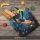 thumbnail image 5 of Balery Colorful Planet Universe Bolsa de Mano para Mujeres con Cremallera, Bolsa de Gimnasio con Compartimentos, Bolsa para Laptop, Bolsa para Trabajo, 5 of 7