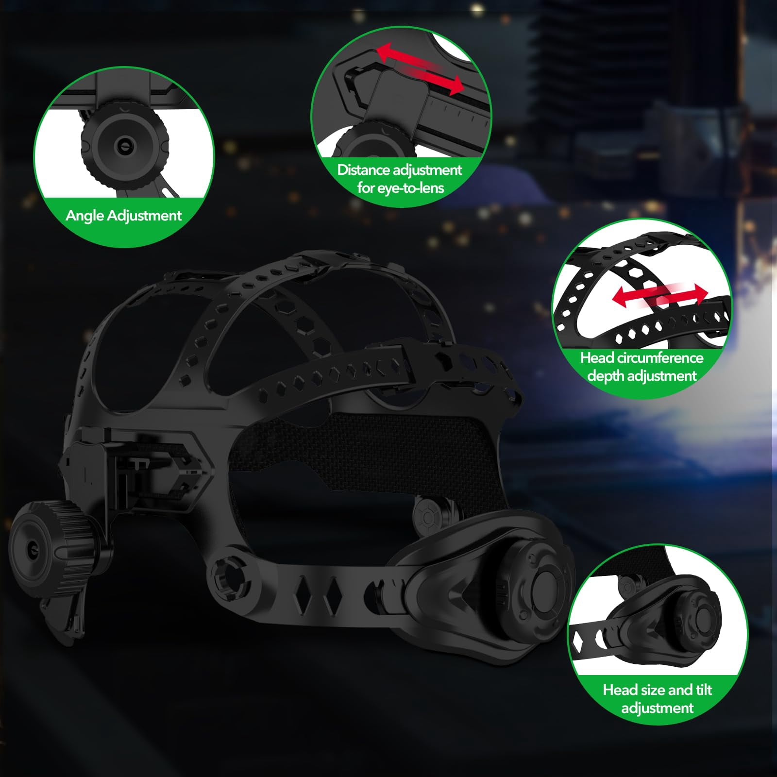 TRQWH Laser Welding Helmet OD8+ 190nm-450nm&900nm-1100nm Large Viewing Laser Safety Helmet Protective Mask Eye Protection for Laser Welding/Laser Cutting/Laser Cleaning/Laser Marking