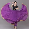 thumbnail image 4 of Women's Chiffons Long Skirt for Dancers Elastic Waist Sequins Lace Trim Dance Skirts for Performances and Photoshoots, 4 of 9