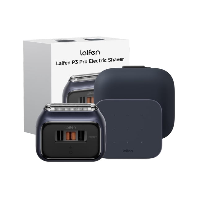 Afeitadora Eléctrica Laifen P3 Pro 3 Cuchillas con Estuche de Viaje Azul