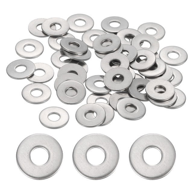 120 Pcs M4.5 304 Acier Inoxydable Rondelles Plates 4.5mm ID 12mm OD 1mm Épais, Argent