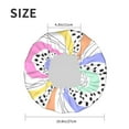 thumbnail image 6 of YFYANG Women's Double Waterproof Shower Cap, Rainbow Colored Abstract Lines Reusable Hair Cap for All Hair Styles and Head Sizes, 6 of 9