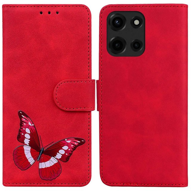 For Motorola Moto G Power (2025) Stand Case PU Leather Phone Cover Butterfly Printed - Green