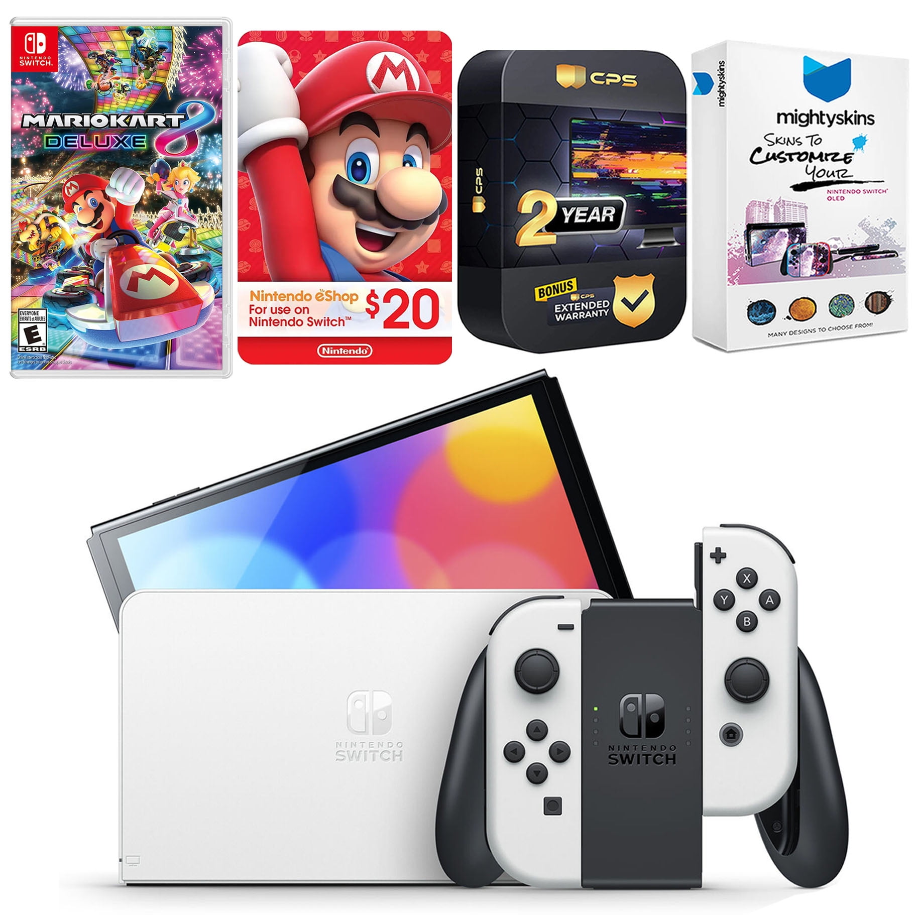 Nintendo Switch OLED Model White Joy Con 64GB Console Improved HD