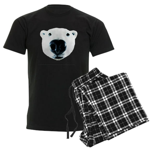 CafePress - Polar Bear Sniff Men's Dark Pajamas - Men's Dark Loose Fit Cotton Pajama Set