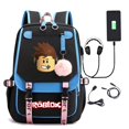 thumbnail image 1 of Cinta de carga USB periférica de juego Roblox para hombres y mujeres, bolso de hombro para estudiantes de escuela secundaria, gran capacidad, nuevo, 1 of 4