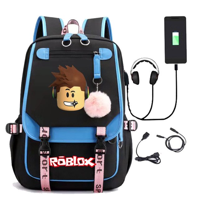 Cinta de carga USB periférica de juego Roblox para hombres y mujeres, bolso de hombro para estudiantes de escuela secundaria, gran capacidad, nuevo