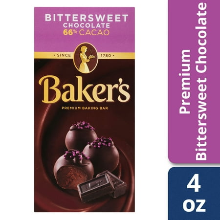 Baker's Premium Bittersweet Chocolate Baking Bar, 4 oz (Best Milk Chocolate Chips)