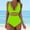 Green, variant on LEBONYARD Quick-Dry One-Piece Sleeveless Swimsuit,Fashion Women's Sleeveless Solid Bikini Set Swimsuit Push-Up Padded Swimwear Swimsuit Beachwear White L