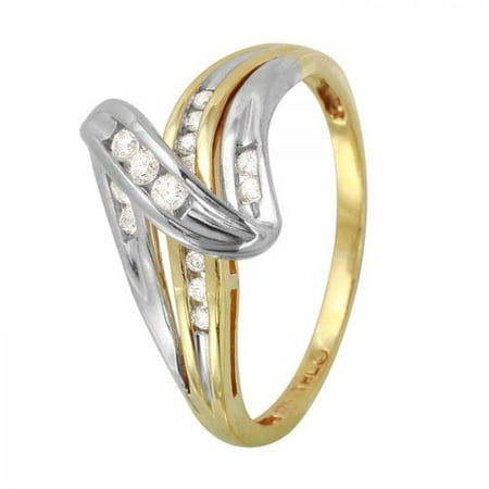 Foreli 0.25CTW Diamond 10k Two tone Gold Ring