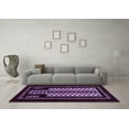 thumbnail image 3 of Ahgly Company Indoor Round Oriental Purple Industrial Area Rugs, 4' Round, 3 of 4