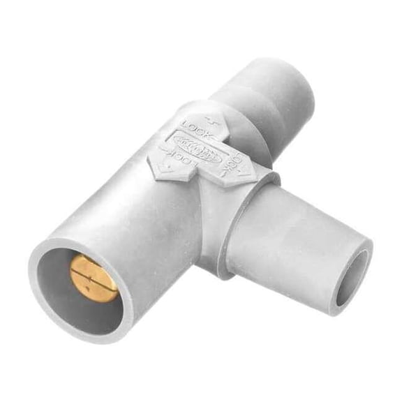 Hubbell Wiring Device-Kellems Tapping Tee, Female-Female-Male, Wht HBLTW