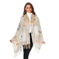 thumbnail image 3 of FORMRS Womens Scarf Winter Soft Long Big Warm Shawls Wrap Tassel Scarves, Halloween Ghosts, 3 of 9
