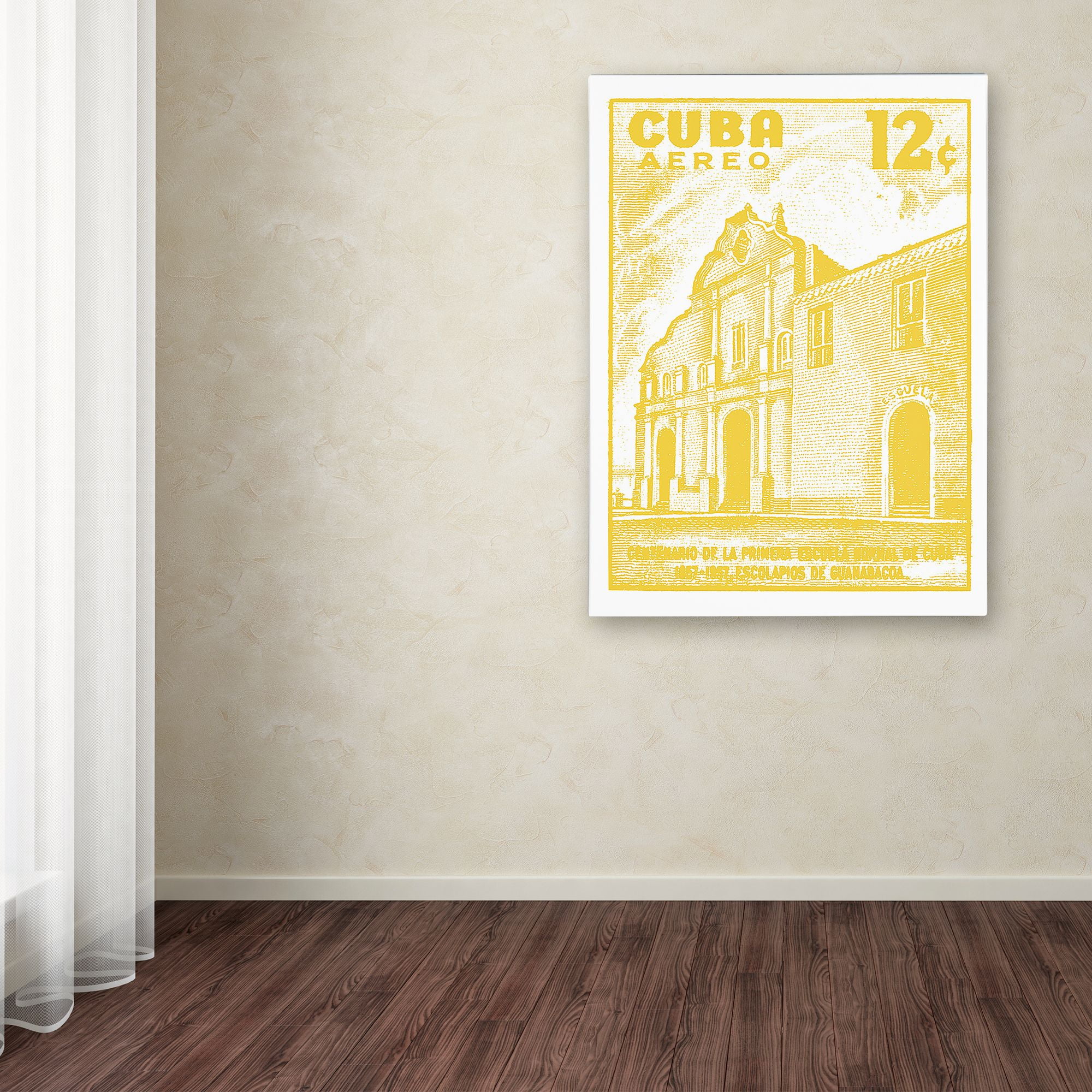 Trademark Fine Art 'Cuba Stamp VI Bright' Canvas Art by Wild Apple Portfolio