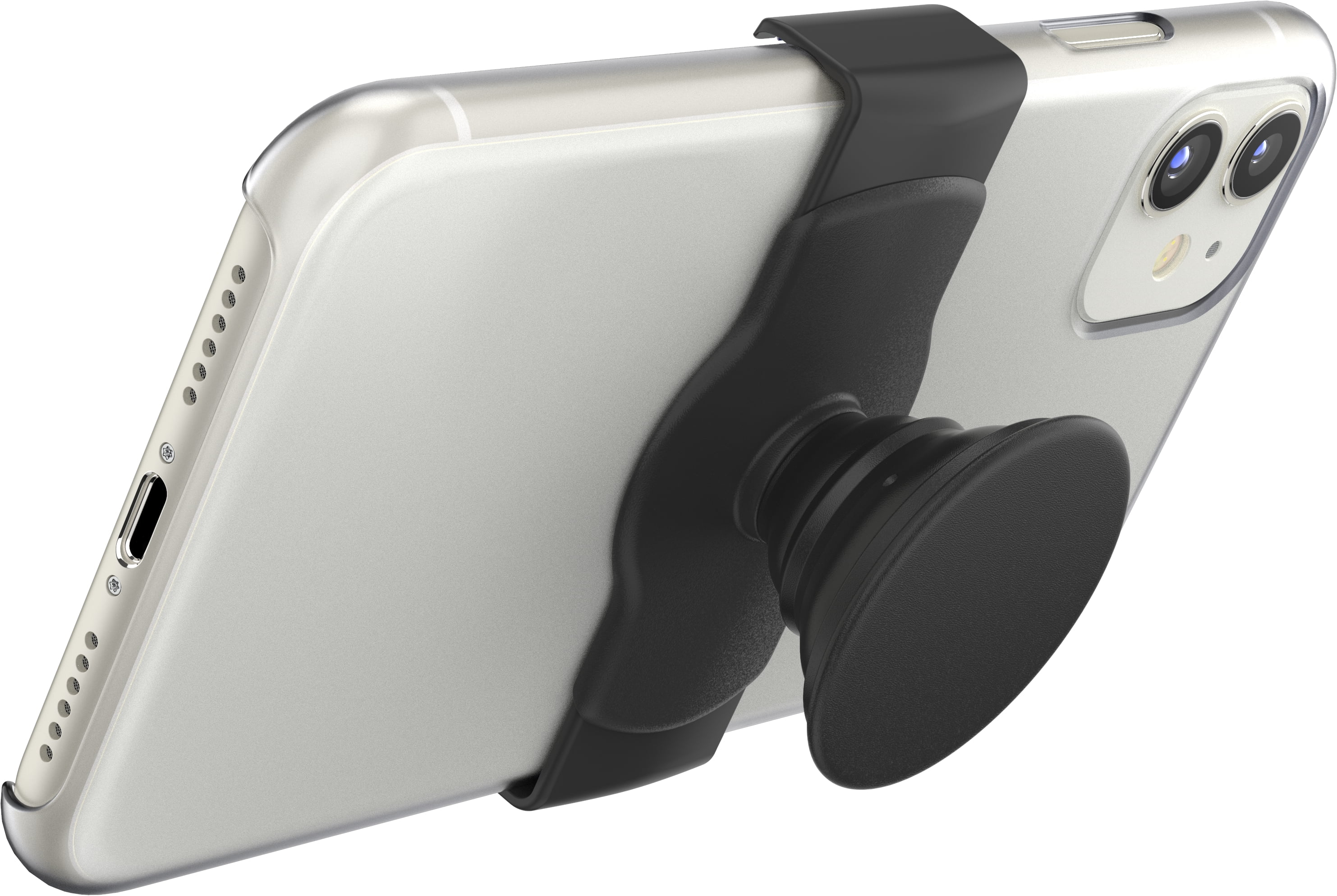 Popsockets Slide Stretch Adjustable Cell Phone Grip and Stand with Swappable Top, Black