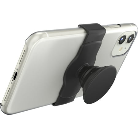 PopSockets - PopGrip Slide Stretch Cell Phone Grip and Stand for Most Cell Phone Cases - Black
