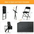 thumbnail image 5 of Ktaxon 10 Pack Plastic Folding Chairs, Portable Chair for Adults, Comfortable Seat for Party, Dining, Concert, Banquet, Black, 5 of 8