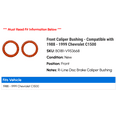 thumbnail image 2 of Front Caliper Bushing - Compatible with 1988 - 1999 Chevy C1500 1989 1990 1991 1992 1993 1994 1995 1996 1997 1998, 2 of 2