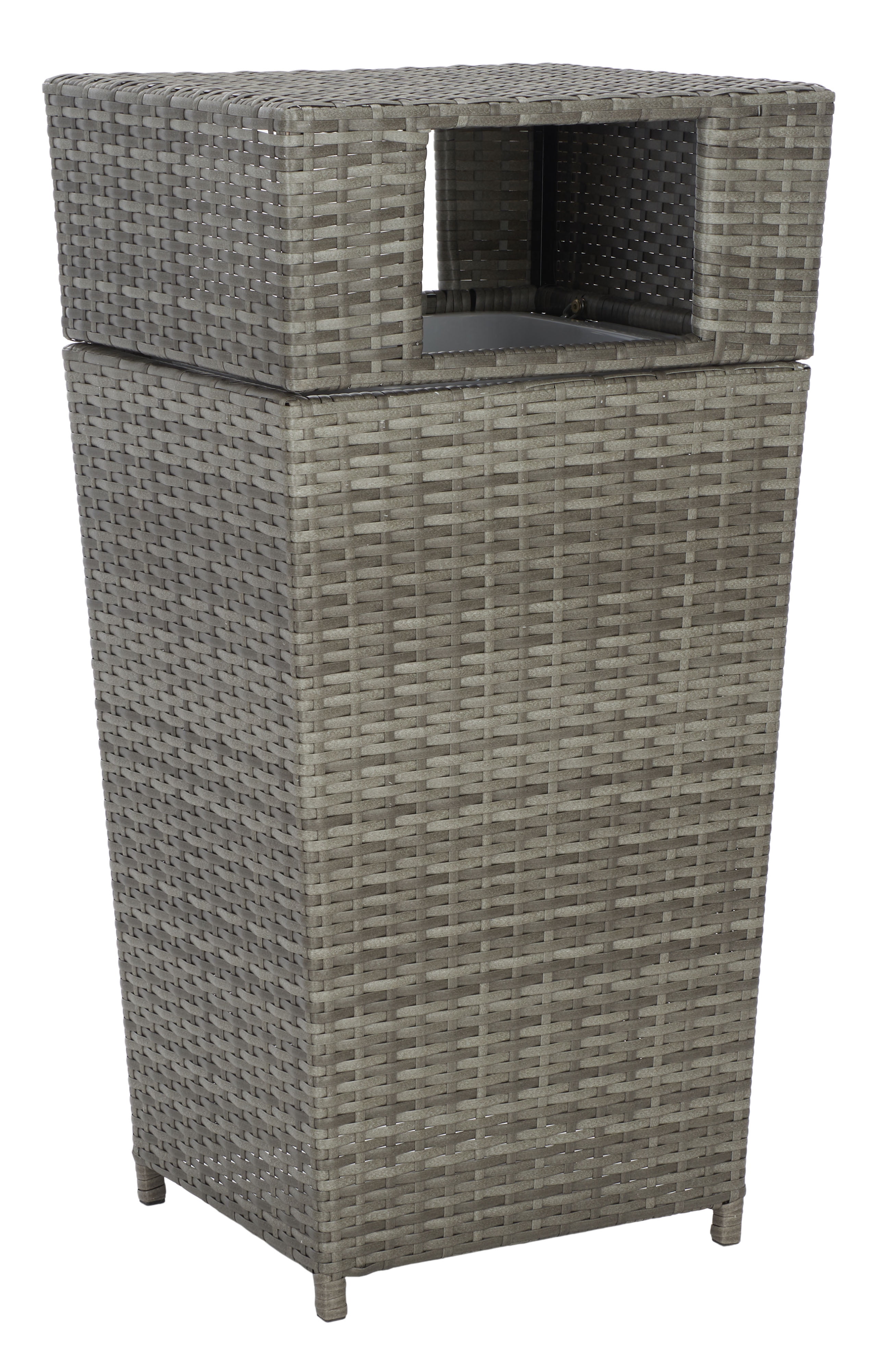Safavieh Mazeli Outdoor Patio Trash Bin Grey