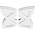 thumbnail image 4 of 38"OD x 2"ID x 14 1/4"C x 1"P Cosmo Architectural Grade PVC Contemporary Ceiling Medallion, Two Piece, 4 of 7
