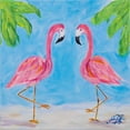 thumbnail image 2 of Great Art Now Fancy Flamingos III by Julie DeRice, Framed Wall Art, 14W x 14H, 2 of 3