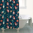 thumbnail image 4 of Dark Blue Christmas Gnome and Gift Pattern Shower Curtain 36"x72" ,Bathroom Decorative Shower Curtains Set with 12 Hooks,Modern Waterproof Washable Shower Curtain, 4 of 6