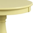 thumbnail image 3 of Yellow Wooden Accent Table With 4-legged Round Pedestal Transitional Apron And, 3 of 4