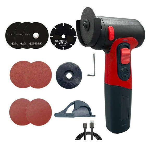 Cordless Angle Grinder Mini Sander USB Rechargeable Lithium Battery Polishing Machine Grinding Cutting DIY Power Tools ,Low Vibration