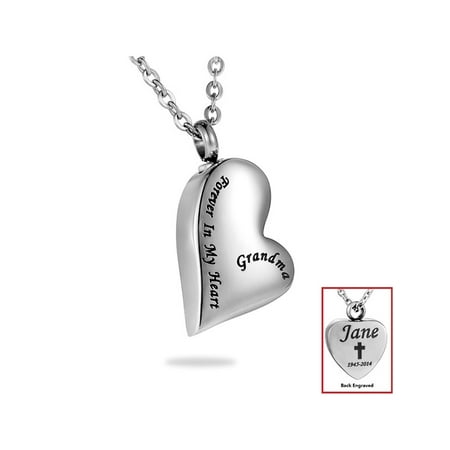 personalized grandma forever in my heart cremation jewelry keepsake