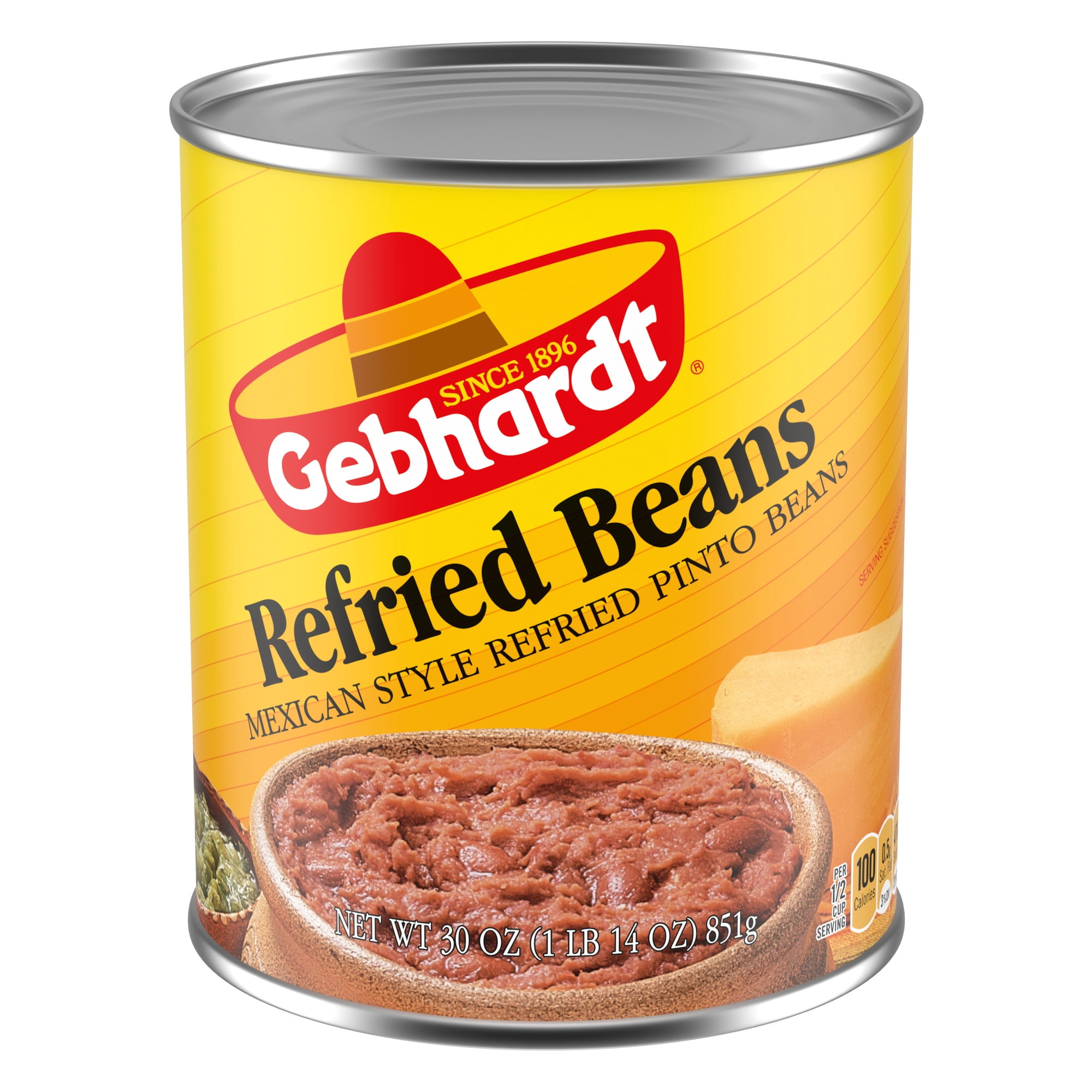 (12 pack) Gebhardt Mexican Style Refried Beans, 30 oz.