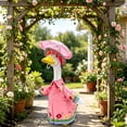 thumbnail image 4 of Sruoe Porch Goose Outfits, Pink Raincoat With Umbrella Goose Clothes Dress, Duck Clothes for 23 Inch Lawn Goose, Cute Porch Decor Goose Clothing, Goose Costume for Yard Courtyard Festival Decor, 4 of 6
