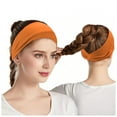 thumbnail image 2 of UJNDER Headbands for Women Elastic Hair Bands for Yoga Workout Running and Sports Non Sweat Hair Wrap Orange, 2 of 3