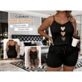 thumbnail image 4 of Cuteduck Women's Sets Summer Sleeveless V-Neck Plus Size 2-Piece Leopard-Print Casual Home Outfit 1X-4X, 4 of 9