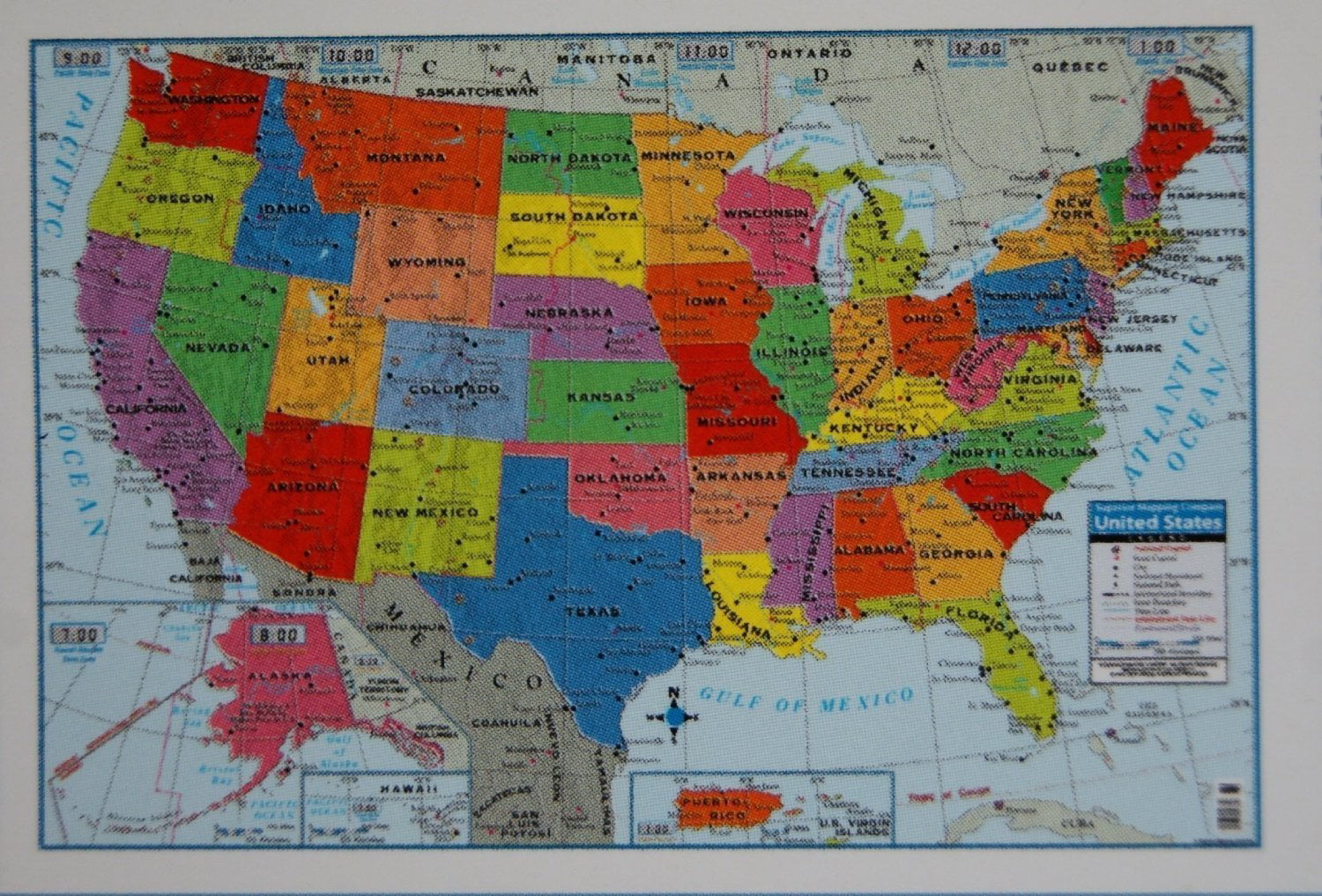 Large Wall Map United States Image To U