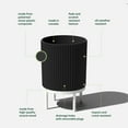 thumbnail image 2 of Veradek Demi Series Raised 16" Plastic-Stone Planter - (Black/White, 1 Pack), 2 of 11