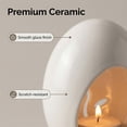 thumbnail image 4 of Easter Egg-Shaped Ceramic Candle Holders, Set of 2 Hollow Out Tealight Holders, Decorative Aromatherapy Lamps for Home Tabletop Mantel, Spring Holiday Decor, 4 of 8
