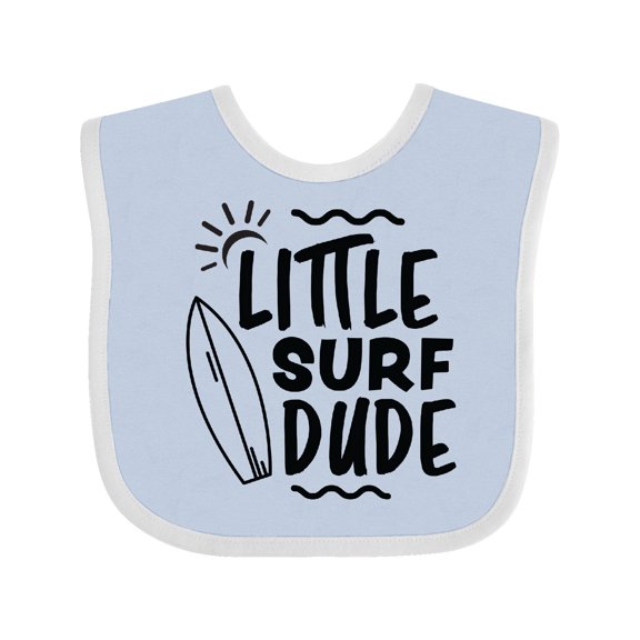 Inktastic Little Surf Dude with Surfboard Boys Baby Bib