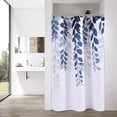 thumbnail image 3 of Black Stall Size Shower Curtain 36x72 inch Spring Eucalyptus Shower Stall Curtain for Bathroom Slub Texture Bath Curtains Floral Leaves Botanical Shower Curtain Set Natural Modern Bathroom Decor, 3 of 6
