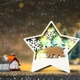 thumbnail image 5 of Fiudx Adornos de Madera, Diseños Artesanales de Papá Noel y Muñeco de Nieve, Figuras de Madera Talladas con Detalles, Escena de Bosque Natural, Decoración para El Hogar y La Oficina, Regalo Único, 1, 5 of 5