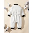 thumbnail image 3 of Elippeo Toddler Boys Girls Rompers Astronaut Style Patch Patchwork Snap Closure Long Sleeve Kids Jumpsuits Fall Clothes Bodysuits 9 12 18 24 Months 3 4 Years, 3 of 9