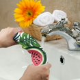 thumbnail image 5 of Nawy Tropical Banana Leaf Watermelon Satin Kitchen Towels Save for Kitchens Bathrooms Showers 27.5*16in 2-Pack 27.5*16in, 5 of 6