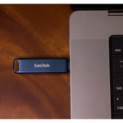 SanDisk® Phone Drive 128GB USB Flash Drive for iPhone**, Lightning and USB Type-C™, Metallic Sky